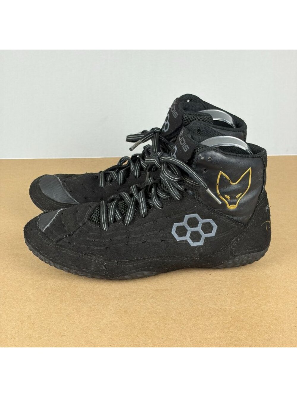 Rudis SF-Tbilisi Dave Shultz Wrestling Shoes Unisex Mens 7 Womens 8.5 Black Gold